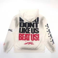 1:1 Quality Hellstar Beige Skull Slogan Logo Hoodie & Sweatpants Set with NFC tag