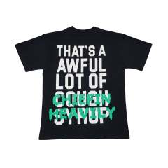 Cough Syrup Cartoon Graffiti Alphabet Portrait Printed Tee 8 colors