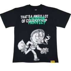 Cough Syrup Cartoon Graffiti Alphabet Portrait Printed Tee 8 colors