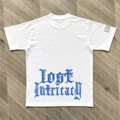 Lost Intricacy Black White Rhinestone Print Washed Version Tee