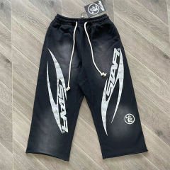 Hellstar Studios Sports Gel Cotton High-Street Style Casual Sports Cropped Pants