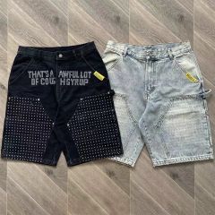 That's A Awful Lot of Cough Syrup Rhinestone Denim Shorts