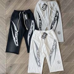 Hellstar Studios Sports Gel Cotton High-Street Style Casual Sports Cropped Pants