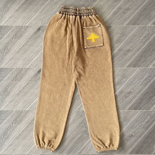 Vertabrae Washed Sweatpants Black Purple