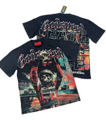28429037 Skeleton Race Car Driver Holding Trophy Print Washed Version Tee 2 colors