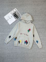 1:1 Quality CH Colorful Logo Hoodie Gray