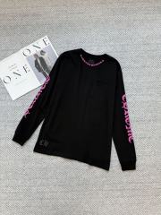 1:1 Quality CH Banner Long Sleeve T-Shirt Red
