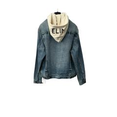 1:1 quality version Fake Two-piece Hooded Denim Jacket 28491828