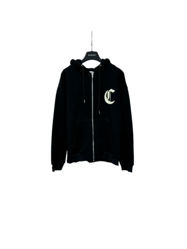 1:1 quality version embroidered zipper hoodie 28491781