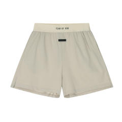 Simple Solid Color Embossed Letter Casual Shorts 2 colors