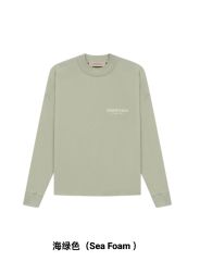1:1 quality version 27968544 Beige Flocked Letter Long Sleeve T-Shirt 3 colors