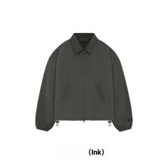 1:1 quality version Solid Color Zipper Pleated Pilot Thin Jacket 3 colors
