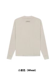 1:1 quality version 27968544 Beige Flocked Letter Long Sleeve T-Shirt 3 colors