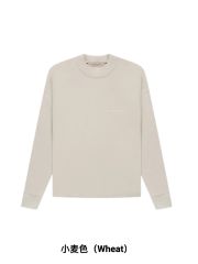 1:1 quality version 27968544 Beige Flocked Letter Long Sleeve T-Shirt 3 colors
