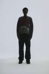 1:1 quality version Black and Gray Patchwork Crewneck Sweatshirt