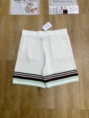 1:1 Quality Casa Vintage Pearl Button Ripple Cutout Knit Polo Shirt & Shorts Set