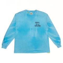 1:1 Quality Gallery Dept Black lettering water ripple print Long Sleeve T-Shirt