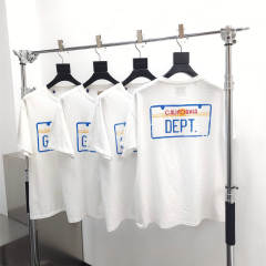 Gallery Dept 1:1 quality version Blue License Plate Print Tee