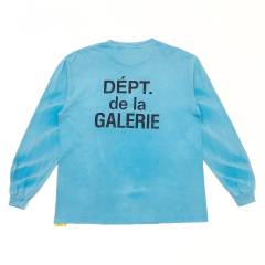 1:1 Quality Gallery Dept Black lettering water ripple print Long Sleeve T-Shirt