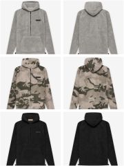 1:1 quality version Logo Labeled fleece lamb wool half-zip Hoodie 3 colors