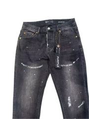 1:1 quality version Knife-bend Chalk Print Splash Ink Jeans 28642004