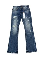 1:1 quality version Ripped Blue Flare Jeans 28648680