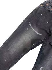 1:1 quality version Knife-bend Chalk Print Splash Ink Jeans 28642004