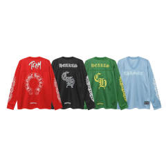 CH Mesh Flower Arm Hockey Long Sleeve T-Shirt Pants Set