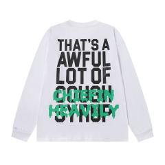 Big Head Cartoon Character Alphabet Print Long Sleeve T-Shirt 2 colors 28662828