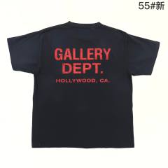 1:1 Top Quality Red-Letter Print Basic Washed Black Tee 28677358