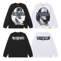 Franklin Portrait Letter Print Long Sleeve T-Shirt 2 colors 28673525