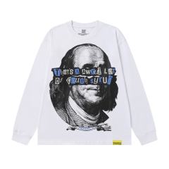 Franklin Portrait Letter Print Long Sleeve T-Shirt 2 colors 28673525