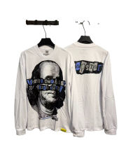 Franklin Portrait Letter Print Long Sleeve T-Shirt 2 colors 28673525