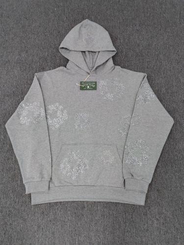 Denim Tears Rhinestone Hoodie Gray