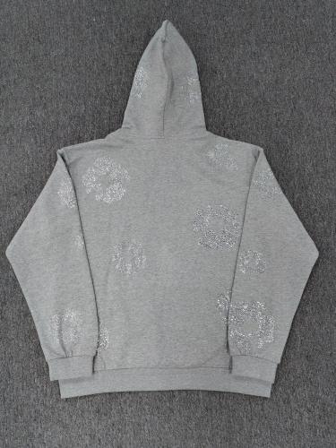 Denim Tears Rhinestone Hoodie Gray