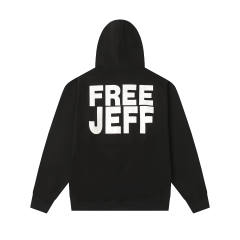 Cross Jesus Print Contrast Color Letter Hoodie 28680614