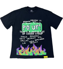 Spilled Syrup Bottle Flame Print Tee 2 colors 28703189