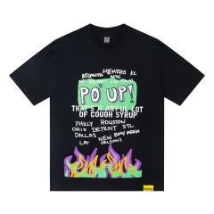 Spilled Syrup Bottle Flame Print Tee 2 colors 28703189