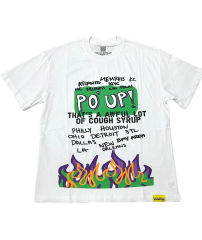 Spilled Syrup Bottle Flame Print Tee 2 colors 28703189