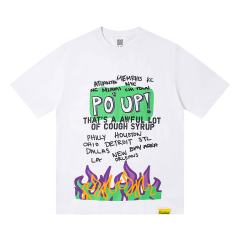 Spilled Syrup Bottle Flame Print Tee 2 colors 28703189