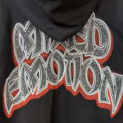 Skeleton Last Dance Rhinestone Print Zipper Hoodie 28700558