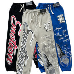 Street Graffiti Print Hoodie & Pants Set 3 colors 28594833