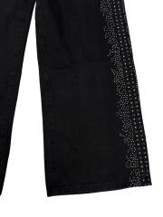 1:1 quality version Side Rhinestone Straight-Leg Jeans 2 colors 28756320