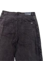 1:1 quality version Side Rhinestone Straight-Leg Jeans 2 colors 28756320