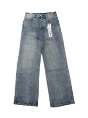 1:1 quality version Front Starry Sky Hot-fix Rhinestone Straight Leg Jeans 28761319