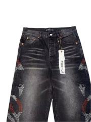 1:1 quality version Three-color Rivet Pleated Straight-leg Jeans 2 colors 28658089