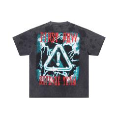 WARNING NOT SO QUIET WOLF CROPPED printed Tee 28747681