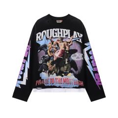 Praise to the Most High Silver Hot Stamping Print Washed Version Long Sleeve T-Shirt 28758385