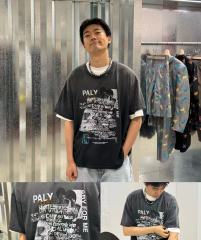 Black Dennis Graffiti Print Washed Version Tee 28756297