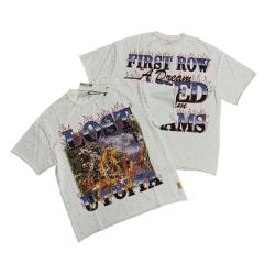 LOST UTOPIA BURNING FLAME Rhinestone Tee 28748377